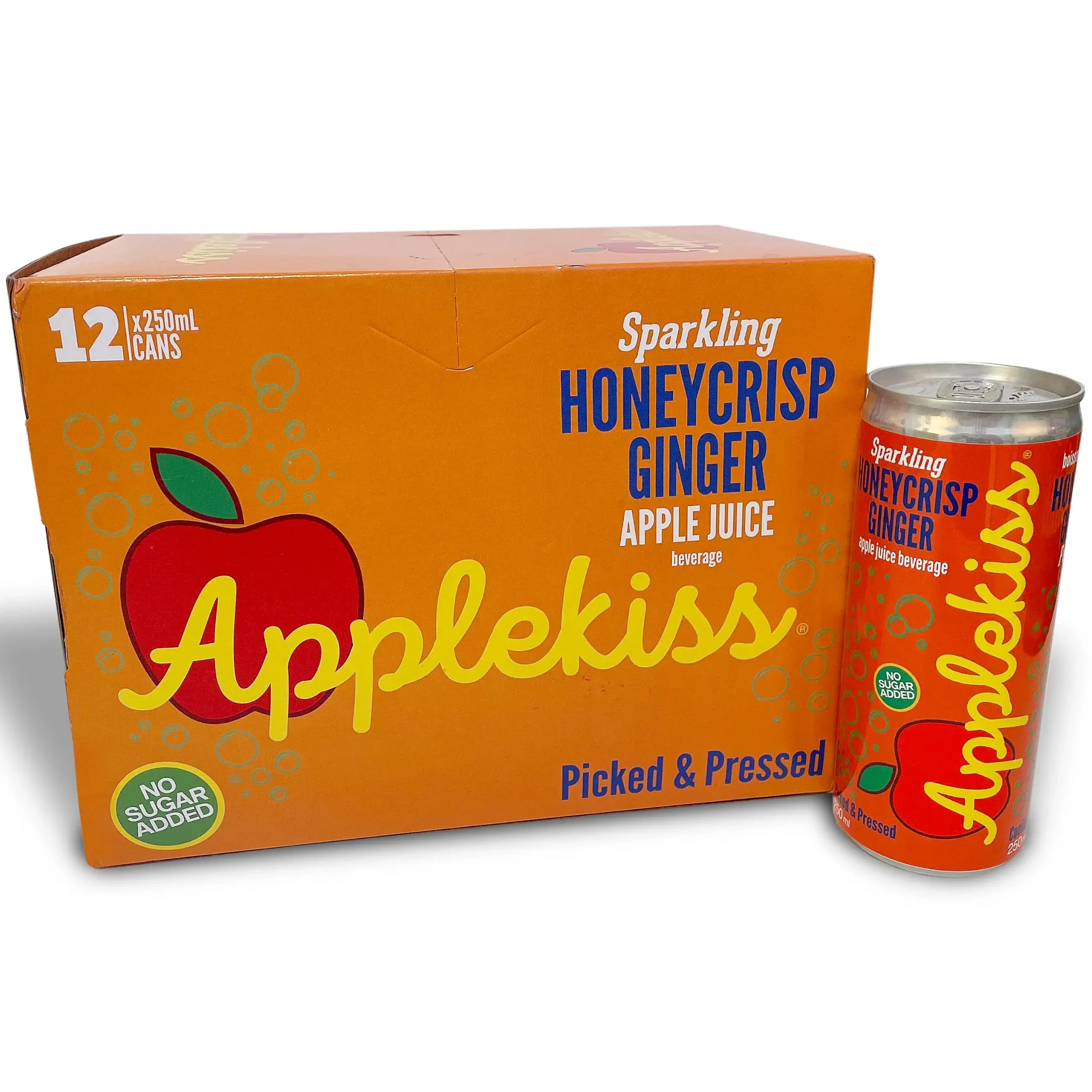 Applekiss Honeycrisp ginger sparkling juice